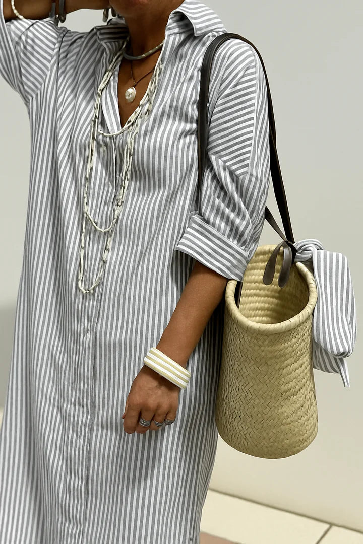 Delphine | Çizgili Hafif Şıklık